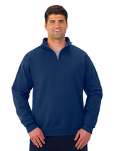 Pretreated JERZEES 995MR NuBlend Unisex Quarter-Zip Cadet Collar Sweatshirt - J Navy