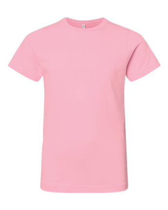 Pretreated LAT 6101 Youth Fine Jersey Tee - Pink