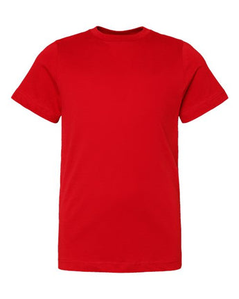 Pretreated LAT 6101 Youth Fine Jersey Tee - Red