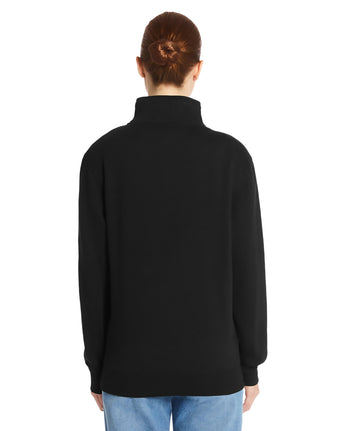 Pretreated Lane Seven LS14014 Premium Quarter Zip - Black - Back