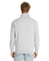 Pretreated Lane Seven LS14014 Premium Quarter Zip - Heather Grey - Back