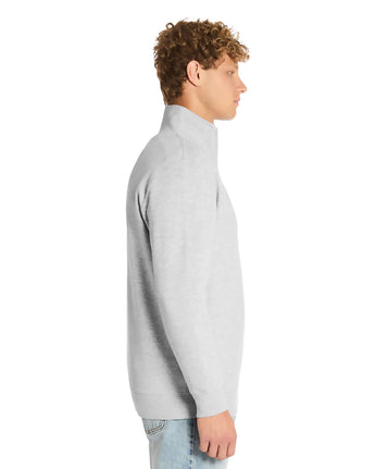 Pretreated Lane Seven LS14014 Premium Quarter Zip - Heather Grey - Side