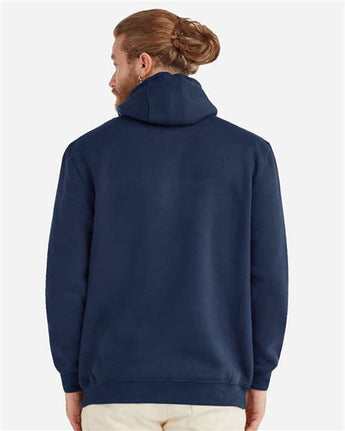 Pretreated Lane Seven LS19001 Unisex Heavyweight Hoodie Sweatshirt - Navy - On Model - Back