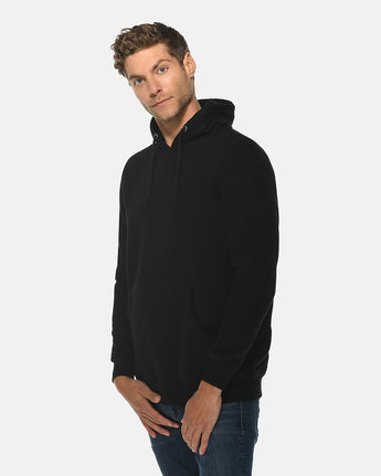 Pretreated Lane Seven LS19001 Unisex Heavyweight Hoodie Sweatshirt - Black - Side