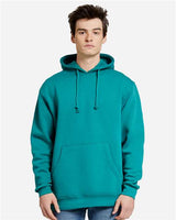 Pretreated Lane Seven LS19001 Unisex Heavyweight Hoodie Sweatshirt - Teal - On Model
