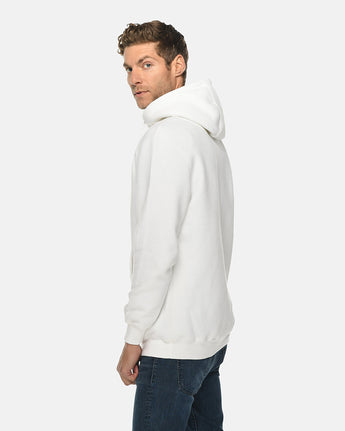 Pretreated Lane Seven LS19001 Unisex Heavyweight Hoodie Sweatshirt - White - Side