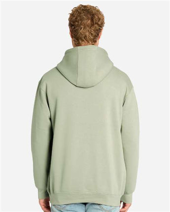 Pretreated Lane Seven LS19001 Unisex Heavyweight Hoodie Sweatshirt - Matcha - On Model - Back