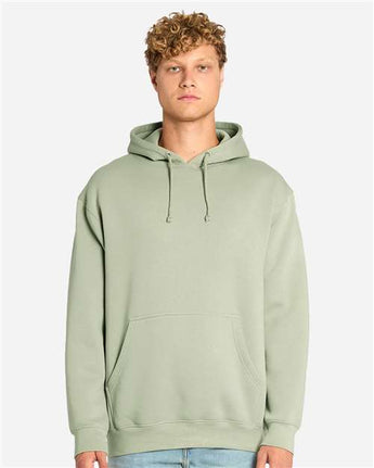 Pretreated Lane Seven LS19001 Unisex Heavyweight Hoodie Sweatshirt - Matcha - On Model