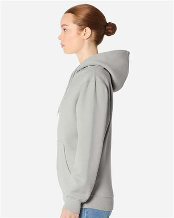 Pretreated Lane Seven LS19001 Unisex Heavyweight Hoodie Sweatshirt - Moondust - On Model - Side