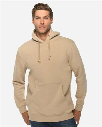Pretreated Lane Seven LS19001 Unisex Heavyweight Hoodie Sweatshirt - Mushroom - On Model