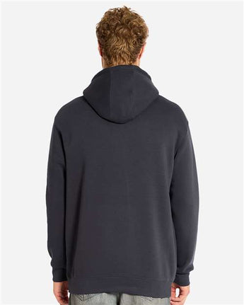 Pretreated Lane Seven LS19001 Unisex Heavyweight Hoodie Sweatshirt - Smoke - On Model - Back