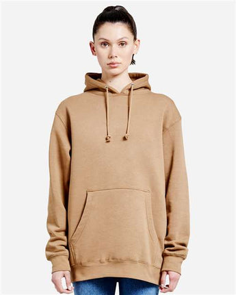 Pretreated Lane Seven LS19001 Unisex Heavyweight Hoodie Sweatshirt - Toasted Coconut - On Model
