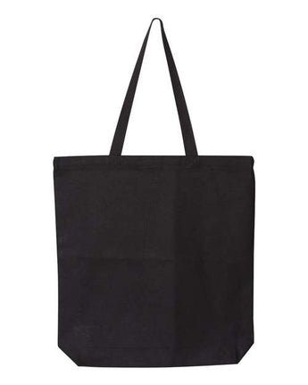 Pretreated OAD OAD106 Gusseted Tote - Black - Back