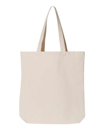 Pretreated OAD OAD106 Gusseted Tote - Natural - Back