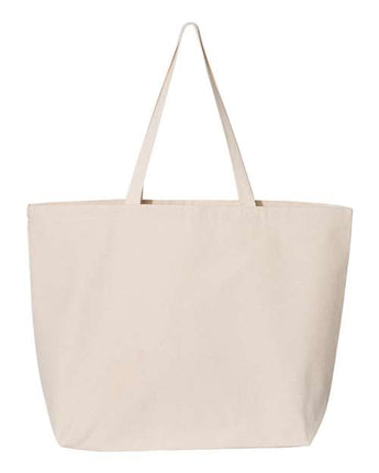 Pretreated OAD OAD108 Jumbo Tote - Natural - Back