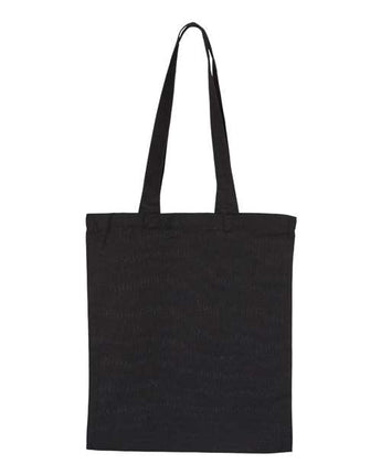 Pretreated OAD OAD117 Large Canvas Tote - Black - Back