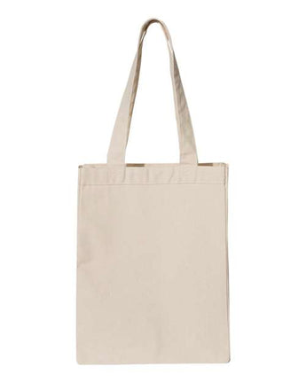 Pretreated Q-Tees Q1000 12L Gussetted Shopping Bag - Natural - Back