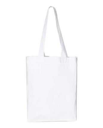 Pretreated Q-Tees Q1000 12L Gussetted Shopping Bag - White