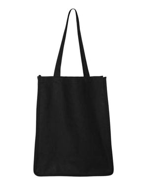 Pretreated Q-Tees Q125400 27L Jumbo Shopping Bag - Black