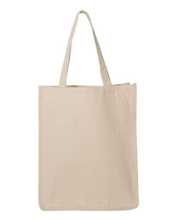Pretreated Q-Tees Q125400 27L Jumbo Shopping Bag - Natural - Back
