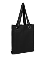 Pretreated Q-Tees Q1630 Large Grommet Tote Bag - Black
