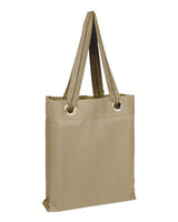 Pretreated Q-Tees Q1630 Large Grommet Tote Bag - Natural