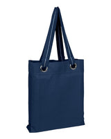 Pretreated Q-Tees Q1630 Large Grommet Tote Bag - Navy