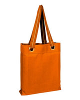 Pretreated Q-Tees Q1630 Large Grommet Tote Bag - Orange