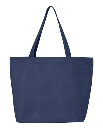 Pretreated Q-Tees Q611 25L Zippered Tote - Navy