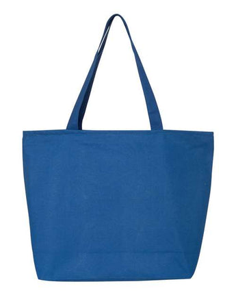 Pretreated Q-Tees Q611 25L Zippered Tote - Royal