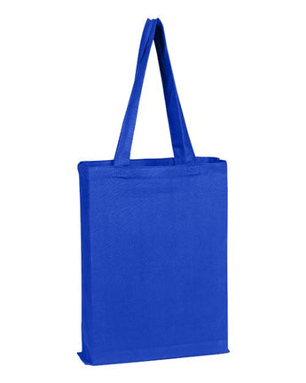 Pretreated Q-Tees Q800GS Canvas Gusset Promotional Tote - Royal