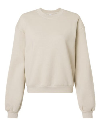 Pretreated American Apparel RF494 Women's ReFlex Fleece Crewneck Sweatshirt - Bone
