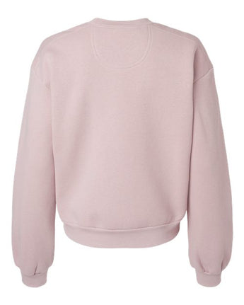 Pretreated American Apparel RF494 Women's ReFlex Fleece Crewneck Sweatshirt - Blush - Back
