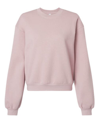Pretreated American Apparel RF494 Women's ReFlex Fleece Crewneck Sweatshirt - Blush