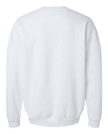 Pretreated American Apparel RF496 Unisex ReFlex Fleece Crewneck Sweatshirt - White - Back