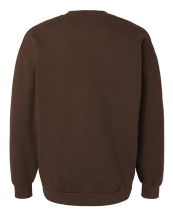 Pretreated American Apparel RF496 Unisex ReFlex Fleece Crewneck Sweatshirt - Brown - Back
