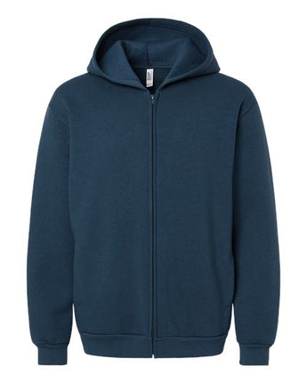 Pretreated American Apparel RF497 Unisex ReFlex Fleece Full-Zip Hoodie Sweatshirt - Sea Blue