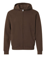 Pretreated American Apparel RF497 Unisex ReFlex Fleece Full-Zip Hoodie Sweatshirt - Brown