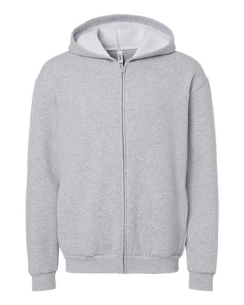 Pretreated American Apparel RF497 Unisex ReFlex Fleece Full-Zip Hoodie Sweatshirt - Heather Grey