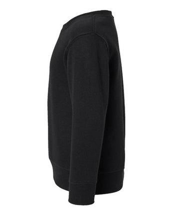 Pretreated Rabbit Skins 3317 Toddler Fleece Crewneck Sweatshirt - Black - Side