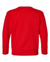 Pretreated Rabbit Skins 3317 Toddler Fleece Crewneck Sweatshirt - Red - Back