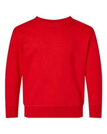 Pretreated Rabbit Skins 3317 Toddler Fleece Crewneck Sweatshirt - Red