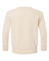 Pretreated Rabbit Skins 3317 Toddler Fleece Crewneck Sweatshirt - Natural - Back