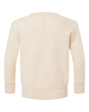 Pretreated Rabbit Skins 3317 Toddler Fleece Crewneck Sweatshirt - Natural - Back
