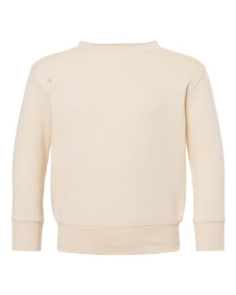 Pretreated Rabbit Skins 3317 Toddler Fleece Crewneck Sweatshirt - Natural