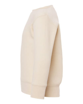 Pretreated Rabbit Skins 3317 Toddler Fleece Crewneck Sweatshirt - Natural - Side