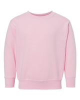 Pretreated Rabbit Skins 3317 Toddler Fleece Crewneck Sweatshirt - Pink