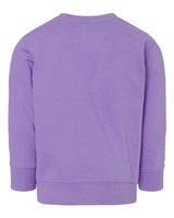 Pretreated Rabbit Skins 3317 Toddler Fleece Crewneck Sweatshirt - Lavender - Back