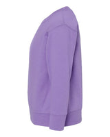 Pretreated Rabbit Skins 3317 Toddler Fleece Crewneck Sweatshirt - Lavender - Side