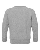 Pretreated Rabbit Skins 3317 Toddler Fleece Crewneck Sweatshirt - Heather - Back